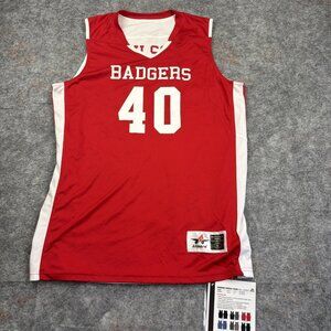 Reversible Basketball Practice Jersey Men's Large Alleson Athletic Red White #40